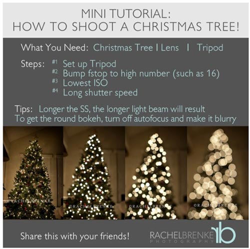 How to shoot christmas tree lights