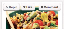 Pinterest's Hover options