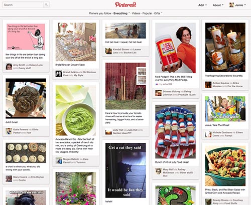 Pinterest Main Page