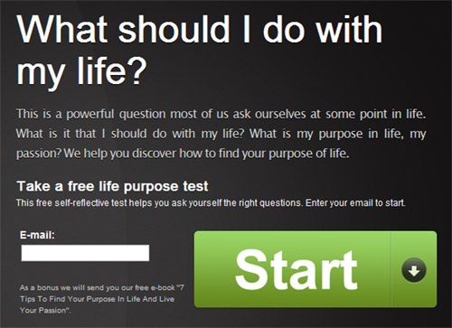 The One Question subscription form